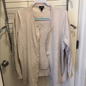 Torrid Oatmeal Button-Up Cardigan